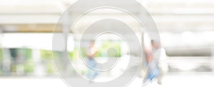 Abstract white blur banner background