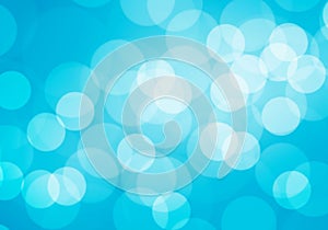 Abstract white bokeh blur on blue luxury background vector