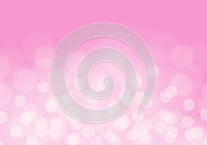 Abstract white bokeh blur light on soft pink luxury background vector