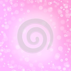 White bokeh on pink background