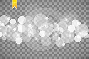 Abstract white bokeh effect explosion with sparks modern design. Glow star burst or firework light effect. Sparkles