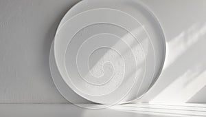 Abstract White Circular Wall Art Texture Background