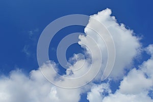 Abstract white clouds against blue sky