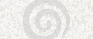 Abstract white color background. Light gray triangle texture. Cloud dancer modern seamless pattern. Triangular backdrop. Vector