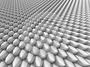 Abstract White Cones Pattern Surface Background