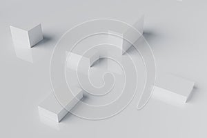 Abstract white cube block Moving animation background 3d rendering