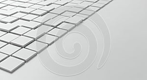 Abstract White Cube Pattern Background