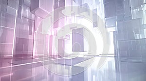 Abstract White Cubes Background