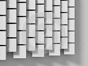 Abstract White Cubes Wall Background