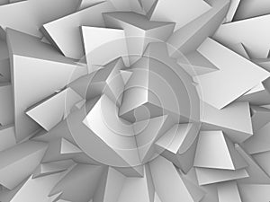 Abstract White Cubes Wall Background