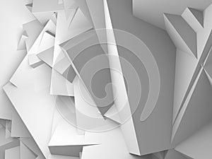 Abstract White Cubes Wall Background