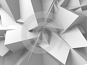 Abstract White Cubes Wall Background