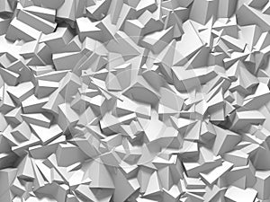 Abstract White Cubes Wall Background