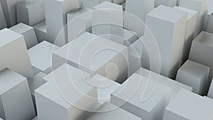 Abstract White Cubes Wall Background