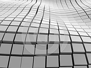Abstract White Cubes Wall Background