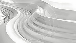Abstract white curved architecture background
