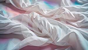 Abstract white fabric texture background.White cloth background abstract with soft waves
