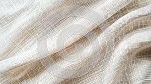 Abstract White Fabric Texture with Subtle Grid Pattern, Generative AI