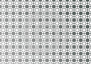 Abstract White Geometric Floral Texture in Grey Background
