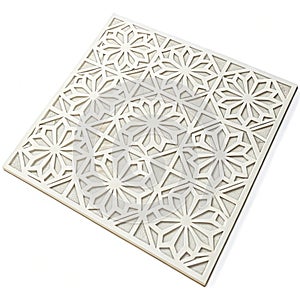 Abstract White Geometric Paper Texture photo