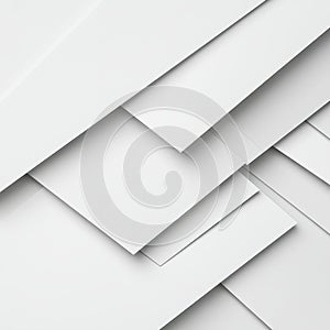 Abstract White Geometric Pattern of Overlapping Rectangles
