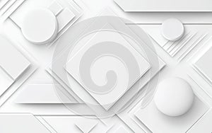 Abstract Geometric White Background