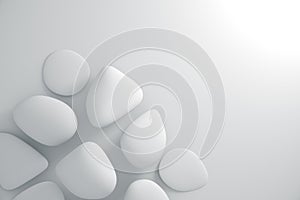 Abstract White Geometric Surface quad Loop clean minimal pattern, 3d background for business presentation. 3d render illustration