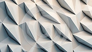 Abstract White Geometric Triangular Pattern Design