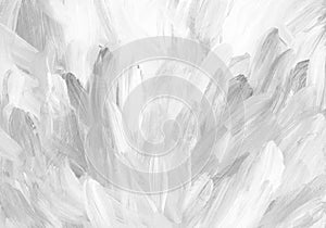 Abstract white and gray background. Light brush strokes oil painting. Monochrome contemporary artwork