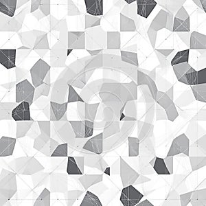 Abstract white and gray geometric background with subtle lines creating a complex pattern