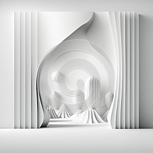 Abstract white and gray gradient background.geometric modern design, smooth lines.