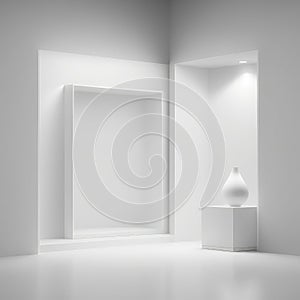 Abstract white and gray gradient background.geometric modern design, smooth lines.