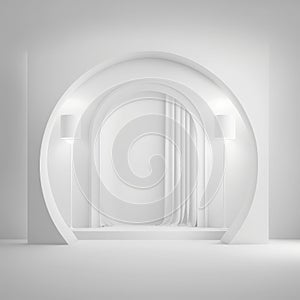 Abstract white and gray gradient background.geometric modern design, smooth lines.