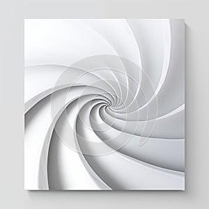 Abstract white and gray surface spiral