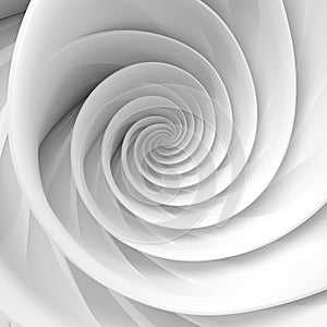 Abstract white and gray surface spiral