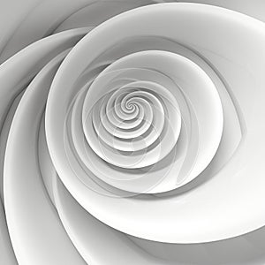 Abstract white and gray surface spiral