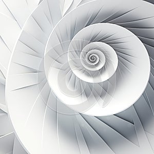 Abstract white and gray surface spiral