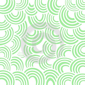Abstract White and Green Fish Scale Design