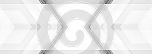 Abstract white and grey arrows futuristic technology background concept high-speed movement.