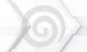 Abstract white and grey arrows futuristic technology background concept high-speed movement.