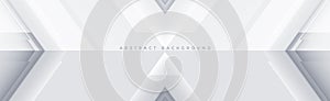 Abstract white and grey arrows futuristic technology background concept high-speed movement.