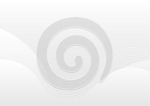 Abstract white and grey curve design background. photo