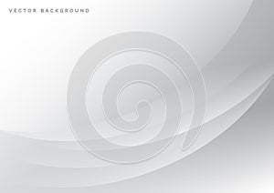 Abstract white and grey elegant curve background