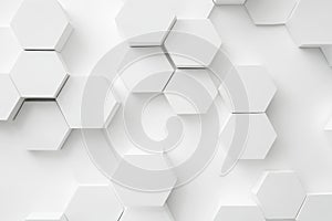 Abstract White Hexagon Pattern Background