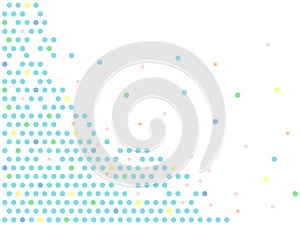 Abstract white illustration background with spots bubbles. Simple pattern with light colored circles