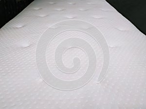 Abstract white mattress bedding texture background close up