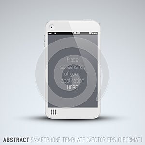 Abstract white mobile phone template