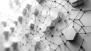 Abstract White Network Structure