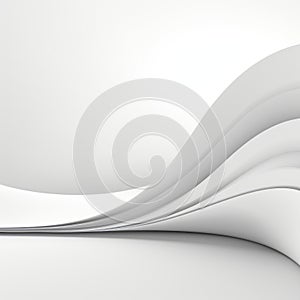 Abstract White Paper Background With Functional Aesthetics And Streamlined Forms