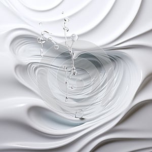 Abstract white paper wave curve lines design, water splash, luxury texture with smooth and clean subtle background